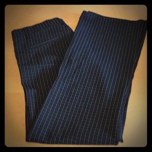 Betabrand navy checked dress yoga pants MP